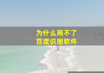 为什么用不了百度识图软件