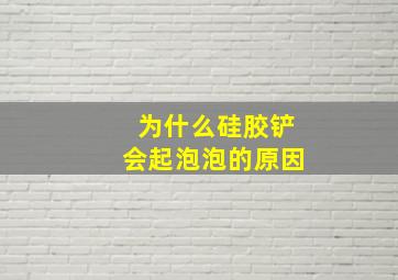 为什么硅胶铲会起泡泡的原因