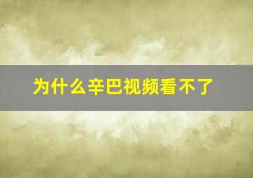 为什么辛巴视频看不了