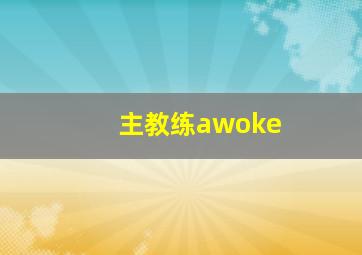 主教练awoke