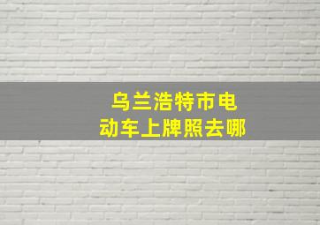 乌兰浩特市电动车上牌照去哪