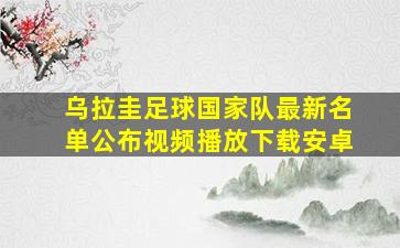 乌拉圭足球国家队最新名单公布视频播放下载安卓