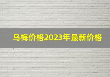 乌梅价格2023年最新价格