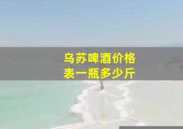 乌苏啤酒价格表一瓶多少斤