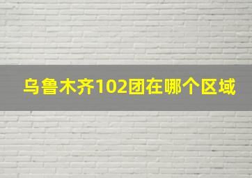 乌鲁木齐102团在哪个区域