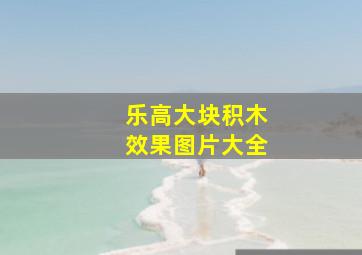 乐高大块积木效果图片大全