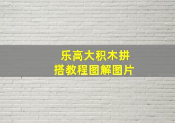 乐高大积木拼搭教程图解图片