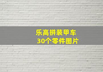 乐高拼装甲车30个零件图片