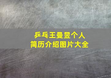 乒乓王曼昱个人简历介绍图片大全