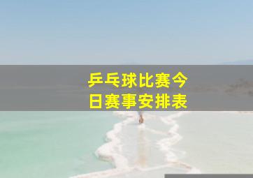 乒乓球比赛今日赛事安排表