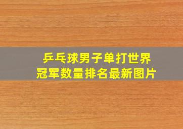 乒乓球男子单打世界冠军数量排名最新图片