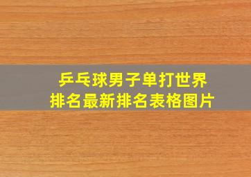 乒乓球男子单打世界排名最新排名表格图片