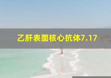 乙肝表面核心抗体7.17