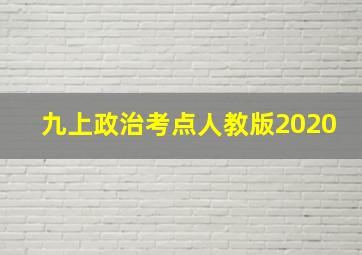 九上政治考点人教版2020