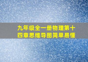 九年级全一册物理第十四章思维导图简单易懂