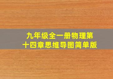 九年级全一册物理第十四章思维导图简单版