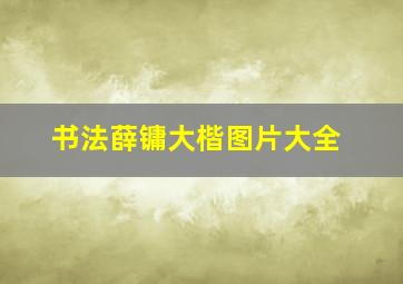 书法薛镛大楷图片大全