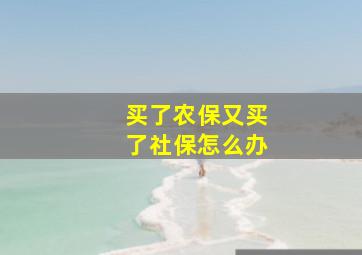 买了农保又买了社保怎么办