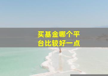 买基金哪个平台比较好一点