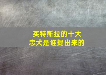 买特斯拉的十大忠犬是谁提出来的