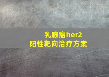 乳腺癌her2阳性靶向治疗方案