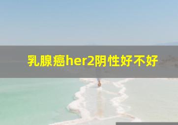 乳腺癌her2阴性好不好