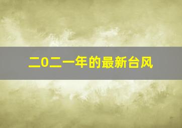 二0二一年的最新台风