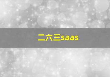 二六三saas