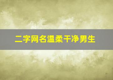 二字网名温柔干净男生