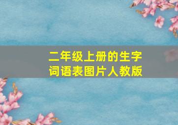 二年级上册的生字词语表图片人教版