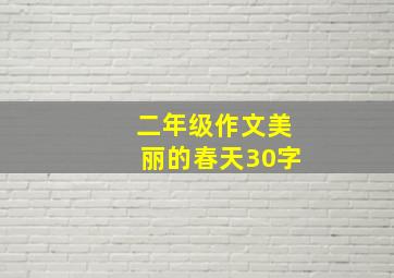 二年级作文美丽的春天30字