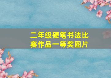 二年级硬笔书法比赛作品一等奖图片