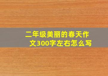 二年级美丽的春天作文300字左右怎么写