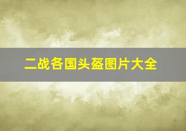 二战各国头盔图片大全