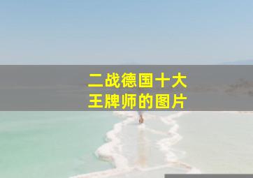 二战德国十大王牌师的图片