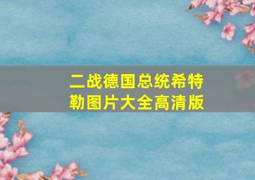 二战德国总统希特勒图片大全高清版