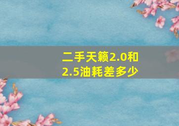 二手天籁2.0和2.5油耗差多少