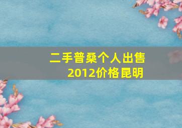 二手普桑个人出售2012价格昆明