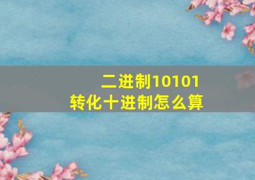 二进制10101转化十进制怎么算