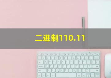 二进制110.11