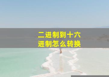 二进制到十六进制怎么转换