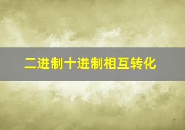 二进制十进制相互转化