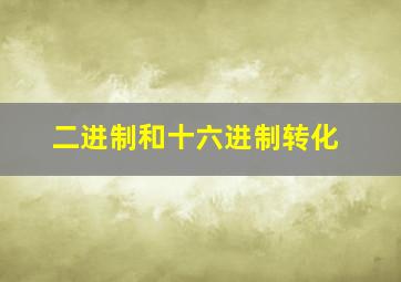 二进制和十六进制转化