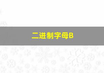 二进制字母B