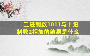 二进制数1011与十进制数2相加的结果是什么