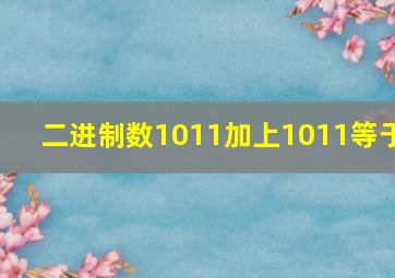 二进制数1011加上1011等于