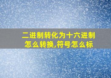 二进制转化为十六进制怎么转换,符号怎么标