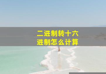 二进制转十六进制怎么计算