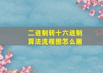 二进制转十六进制算法流程图怎么画