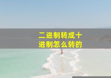 二进制转成十进制怎么转的